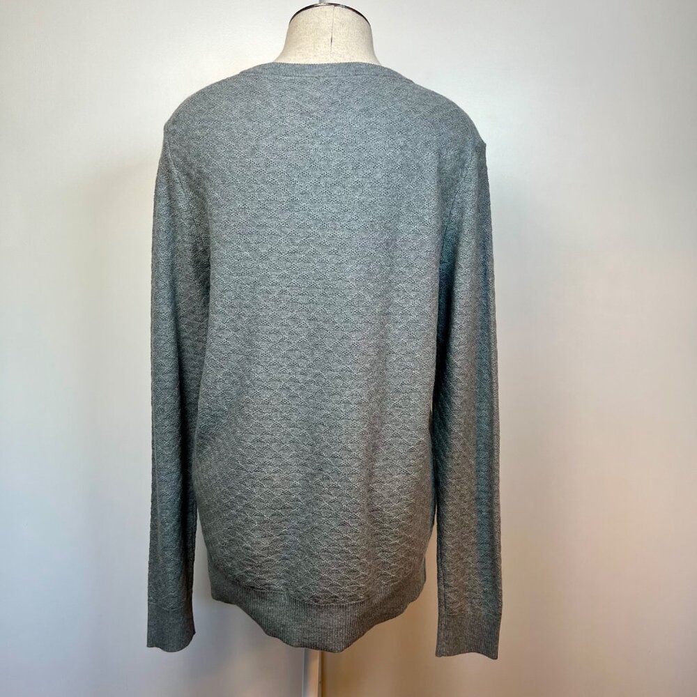 A NEW DAY Grey Textured Buttoned Long Sleeve Cardigan L NWT - Picture 2 of 4